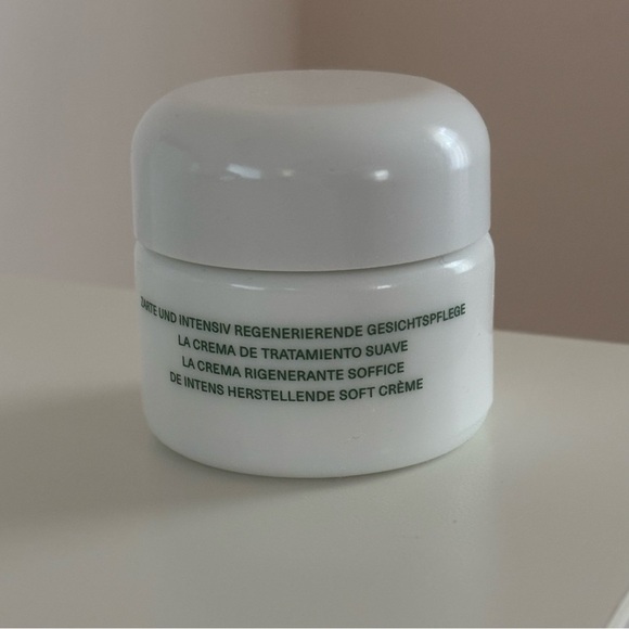 Empty La Mer The Moisturizing Soft Cream 1 oz Opal Glass Jar - Picture 2 of 2